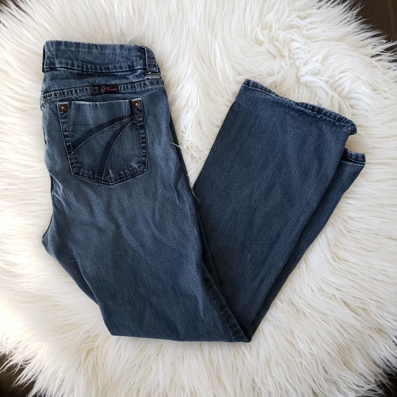 Torrid Mid Rise Jeans Bot Cut Stretch Waist 14